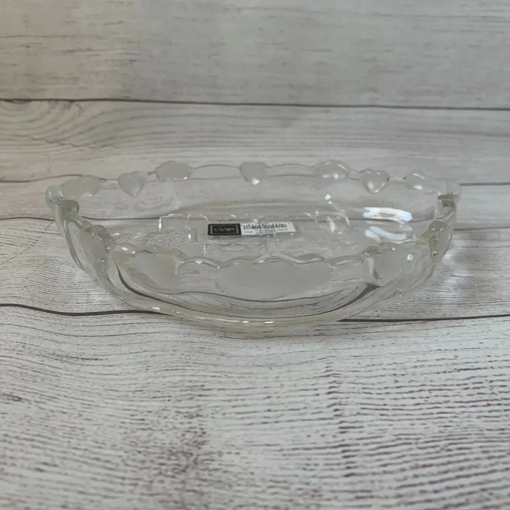 Vintage Mikasa Crystal Carolers Sweet Dish Christmas Candy Bowl Germany with Box